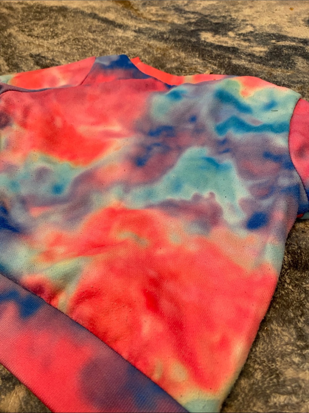 💥 Bonds Set | Tie-Dye Sweatshirt & Joggers - Pink Blue | Size 1 | 12-18 months - Picture 7 of 9
